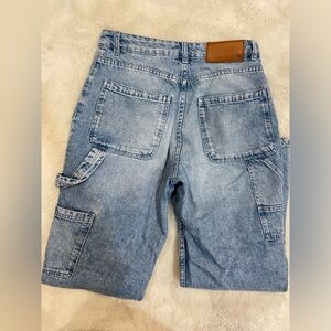 Reclaimed Vintage Blue Boyfriend Jeans Cargo Pants Size 28